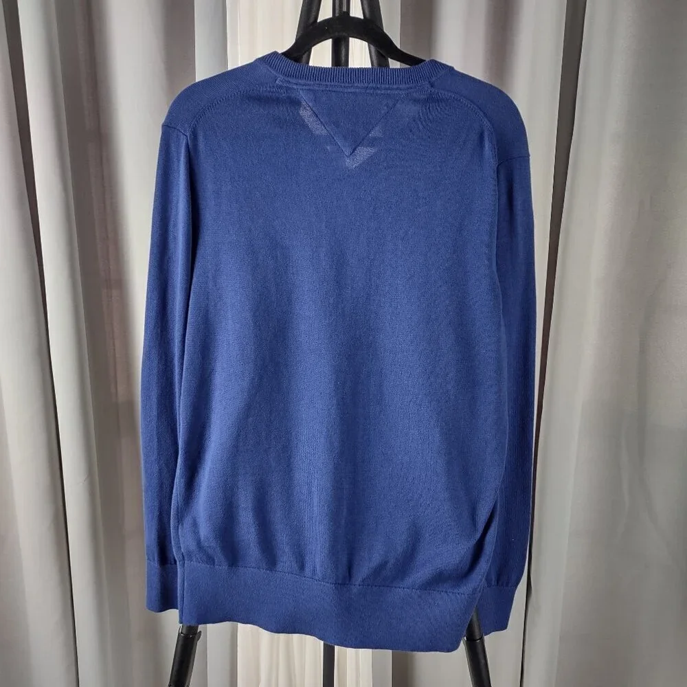 Tommy Hilfiger Men's Blue, 100% Cotton Pullover Crewneck Sweater. Size Large - Picture 5 of 13